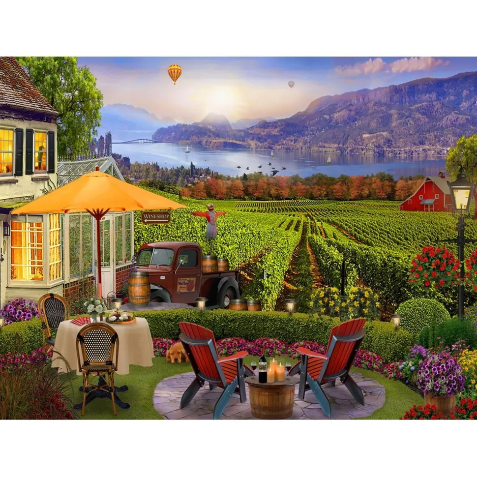 Puzzle 1000 pièces : Pays du vin - Vermont Christmas Company