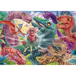 Puzzle 100 pièces : Petit dino, grandes aventures - Schmidt