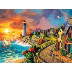 Puzzle 1000 pièces : Phare au Bord de la Mer - Ks Games