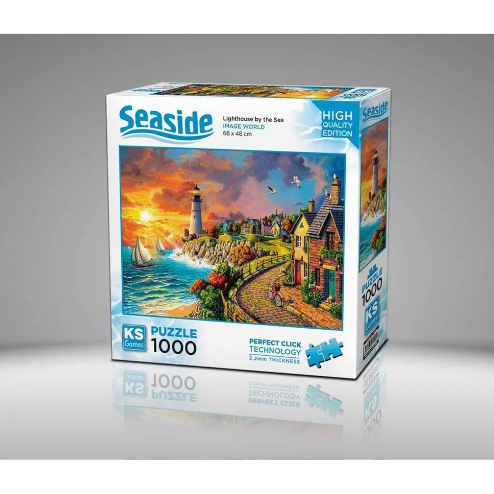 Puzzle 1000 pièces : Phare au Bord de la Mer - Ks Games