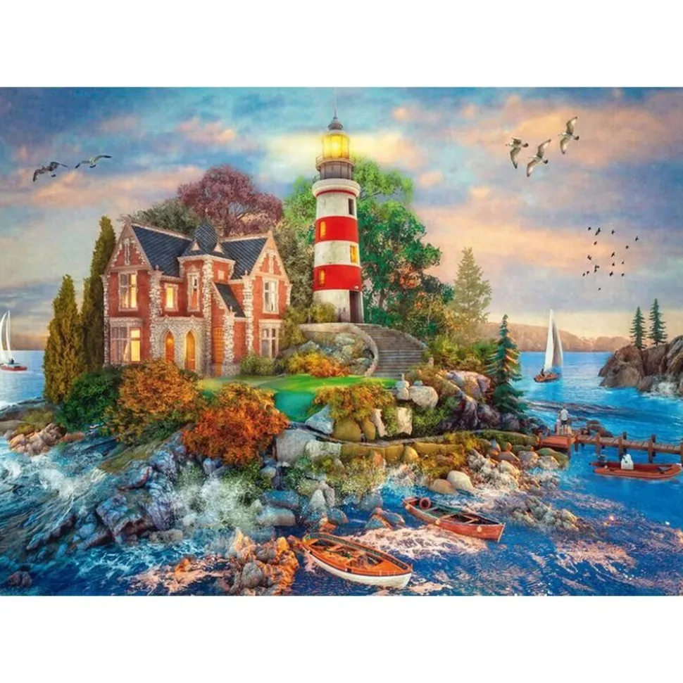 Puzzle 500 pièces : Phare sur le rocher - Schmidt