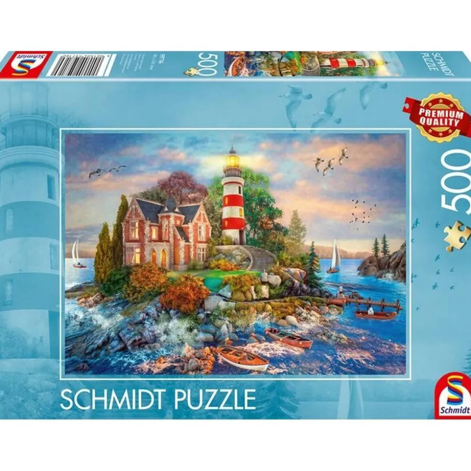 Puzzle 500 pièces : Phare sur le rocher - Schmidt