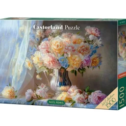 Puzzle 1500 pièces : Pivoines pastel - Castorland