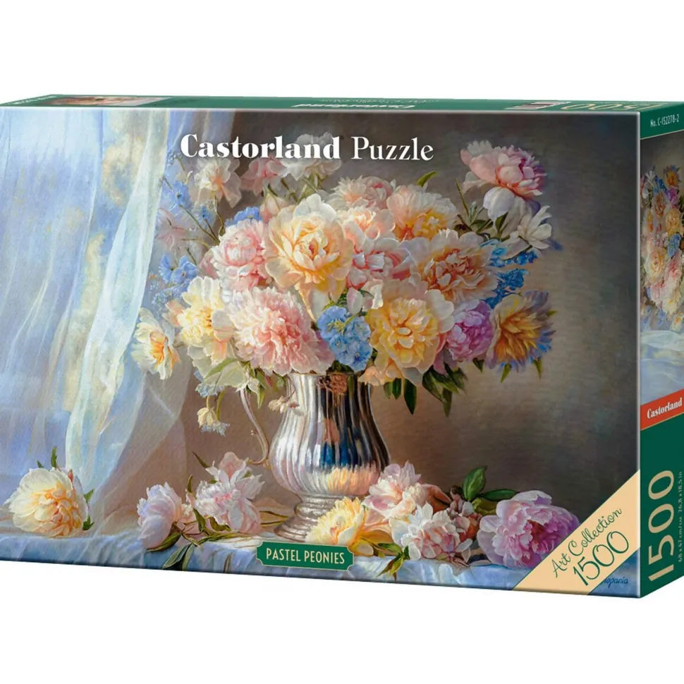 Puzzle 1500 pièces : Pivoines pastel - Castorland