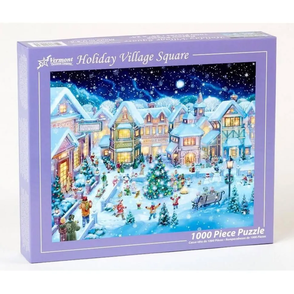 Puzzle 1000 pièces : Place du village de Noël - Vermont Christmas Company