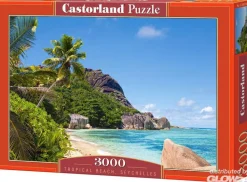 Puzzle 3000 pièces - Plage tropicale, Seychelles - Castorland