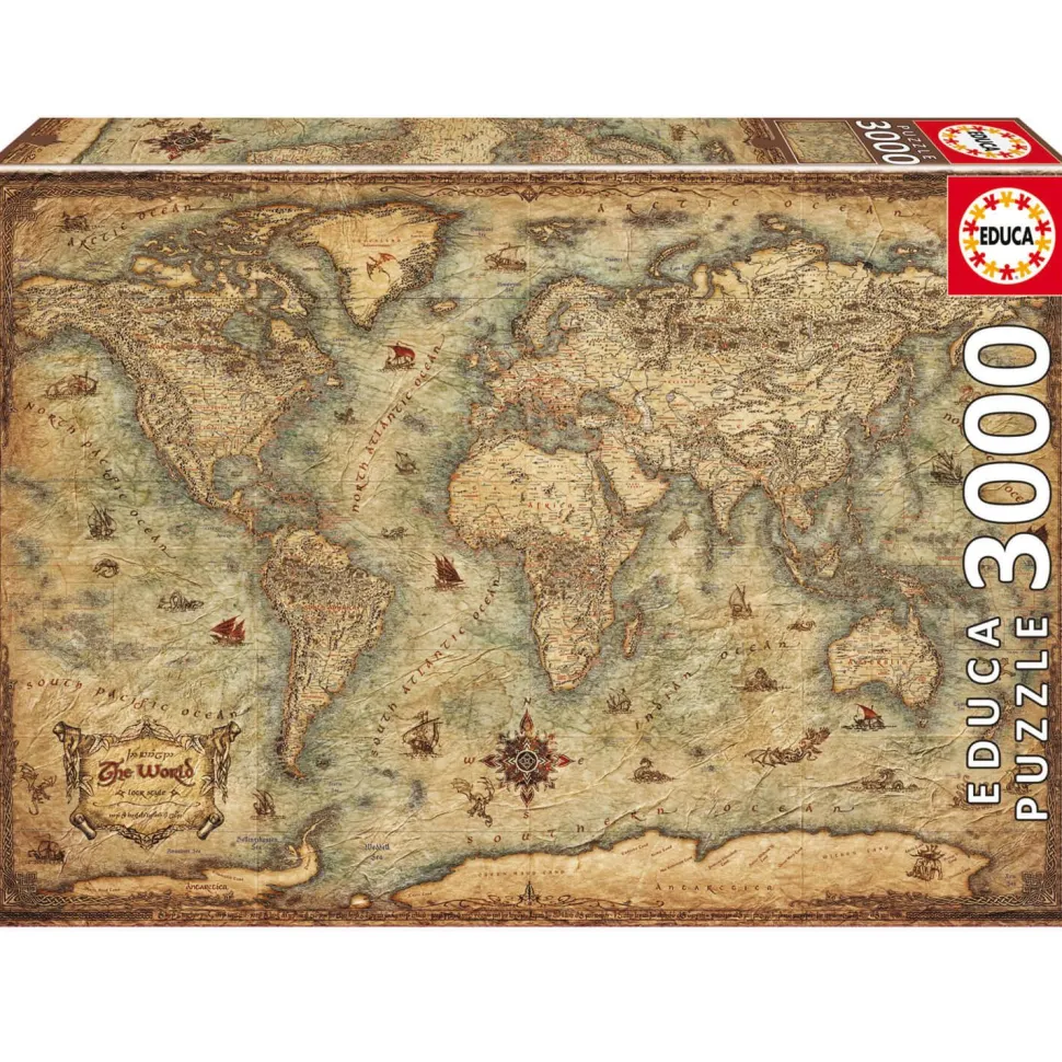 Puzzle 3000 pièces : Planisphère - Educa
