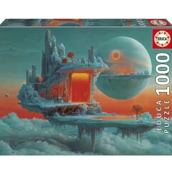 Puzzle 1000 pièces : PLANÈTE DE FEU ET DE GLACE - Educa