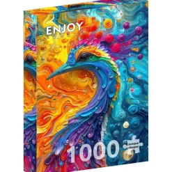 Puzzle 1000 pièces : Plumes de marbre - EnjoyPuzzle
