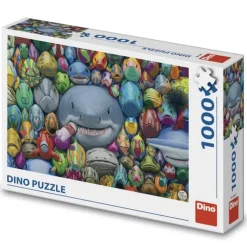 Puzzle 1000 pièces : Poissons Colorés - Dino