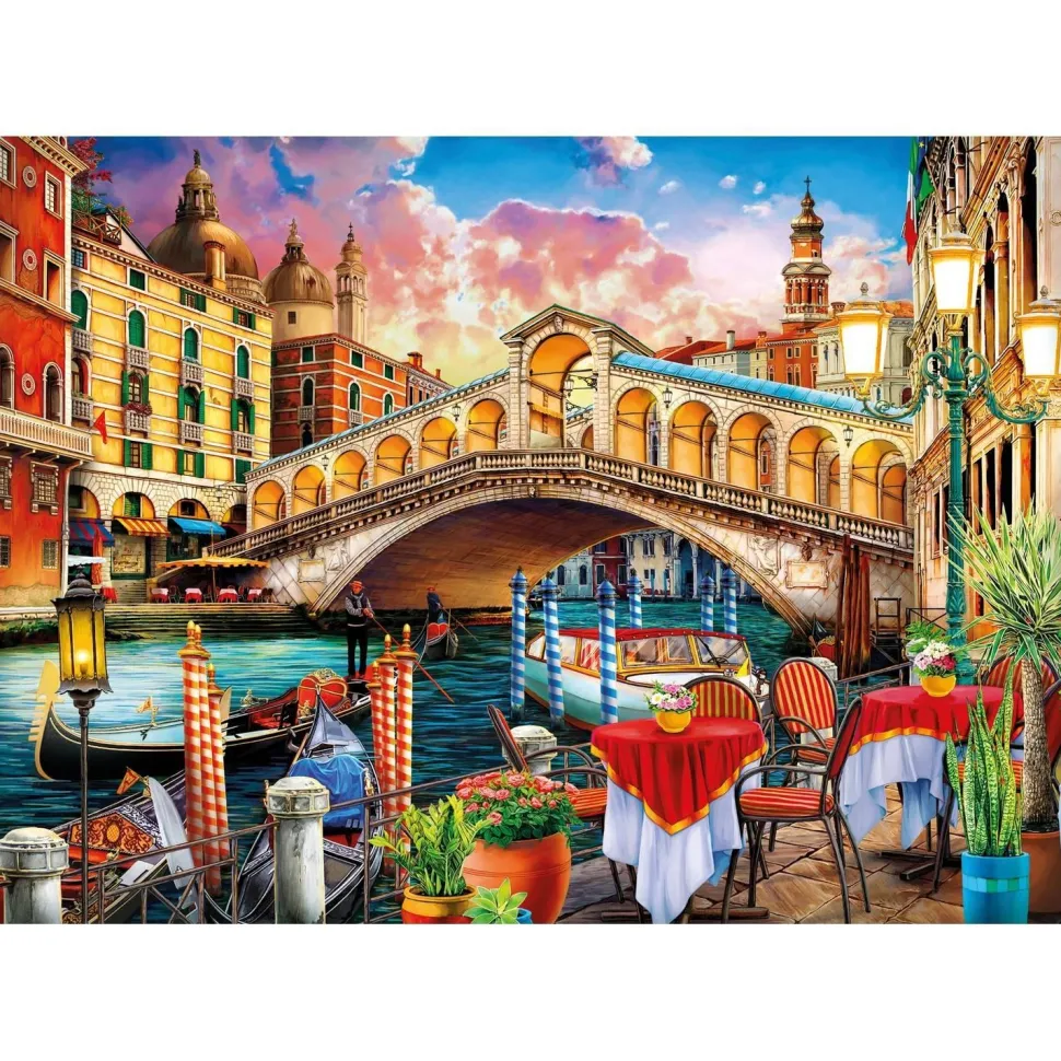 Puzzle 1000 pièces : Pont du Rialto à Venise - Ks Games