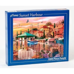 Puzzle 1000 pièces : Port au coucher de soleil - Vermont Christmas Company
