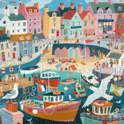 Puzzle 1000 pièces : Port de bord de mer - Eeboo