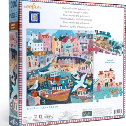 Puzzle 1000 pièces : Port de bord de mer - Eeboo