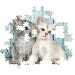 Puzzle 500 pièces + poster : Chat et Lapin - Clementoni