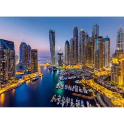 Puzzle 1000 pièces + poster : Dubaï - Clementoni