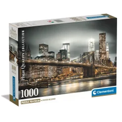 Puzzle 1000 pièces + poster : Horizon de New York - Clementoni