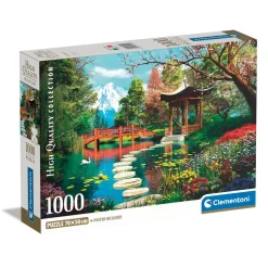 Puzzle 1000 pièces + poster : Jardins du Fuji - Clementoni