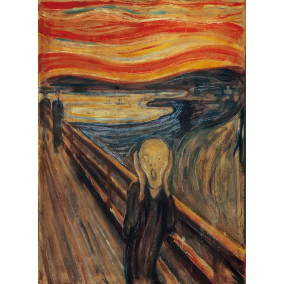 Puzzle 1000 pièces + poster : Le Cri , Munch - Clementoni