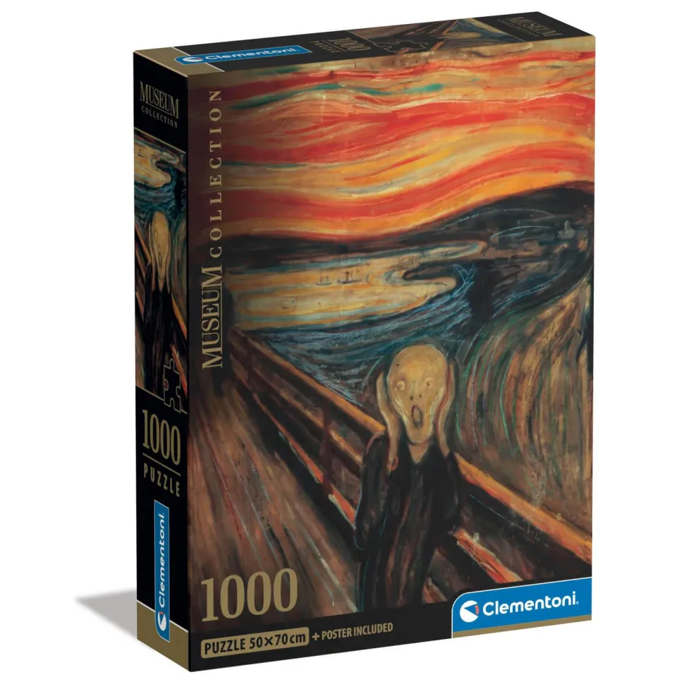 Puzzle 1000 pièces + poster : Le Cri , Munch - Clementoni