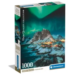 Puzzle 1000 pièces + poster : Îles Lofoten - Clementoni