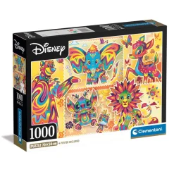 Puzzle 1000 pièces + poster : Les Classiques Disney - Clementoni