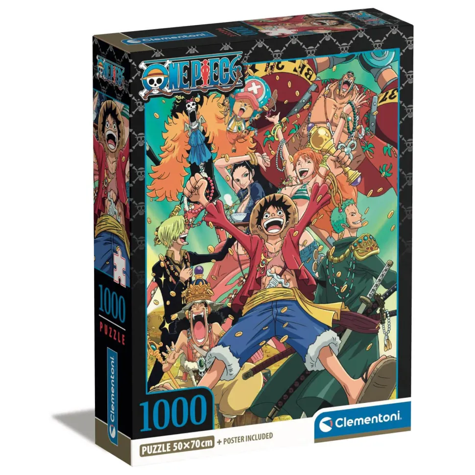Puzzle 1000 pièces + poster : One Piece - Clementoni