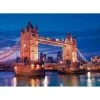 Puzzle 1000 pièces + poster : Tower Bridge la nuit, Londres - Clementoni