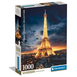 Puzzle 1000 pièces + poster : Tour Eiffel, Paris - Clementoni