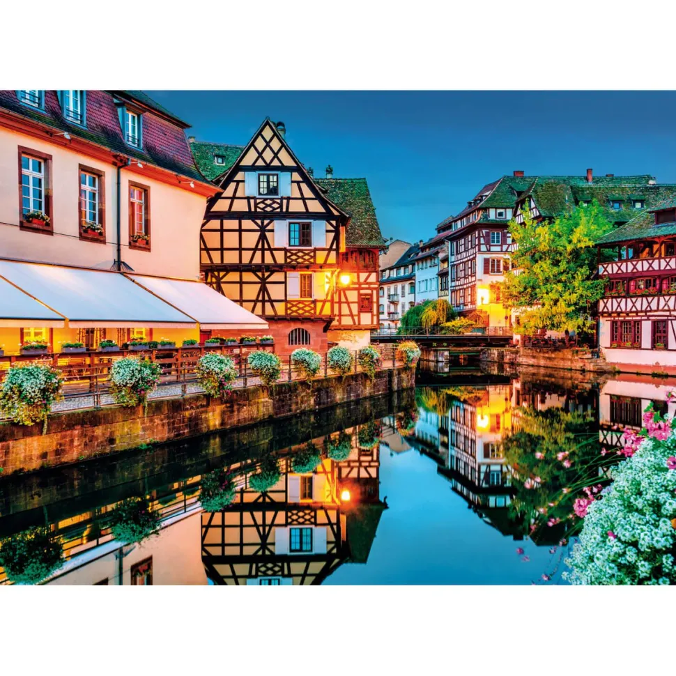 Puzzle 500 pièces + poster : Vieille Ville de Strasbourg - Clementoni