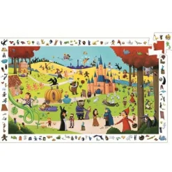 Puzzle 54 pièces - Poster et jeu d'observation : Les contes - Djeco