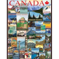 Puzzle 1000 pièces : Posters vintage du Canada - Eurographics