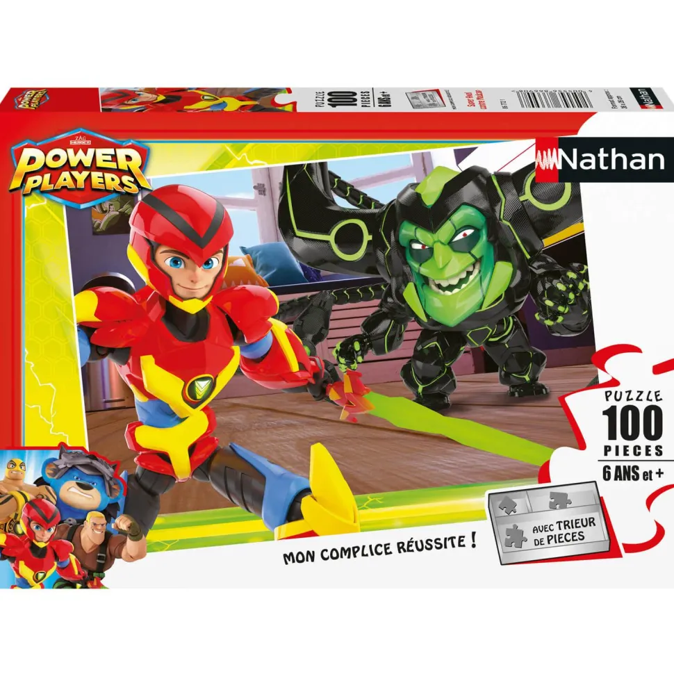 Puzzle 100 pièces : Power Players : Super Axel contre Madcap - Nathan