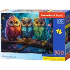 Puzzle 300 pièces - Premium : Trois petits hiboux - Castorland