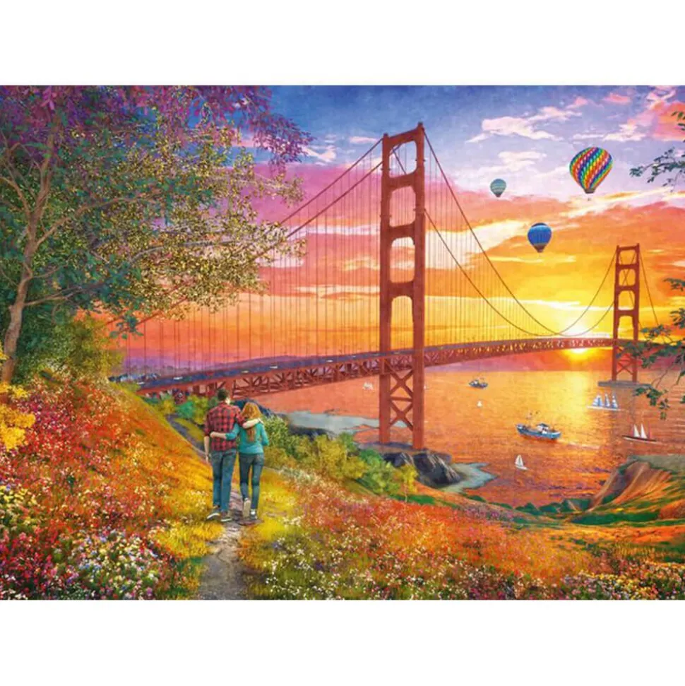 Puzzle 2000 pièces : Promenade vers le pont du Golden Gate - Schmidt