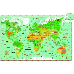 Puzzle 200 pièces - Puzzle observation : Les monuments du monde - Djeco