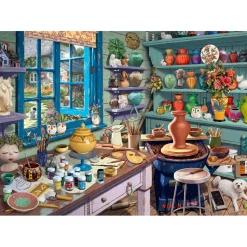 Puzzle 1000 pièces : Puzzle secret : Atelier d'artiste - Schmidt