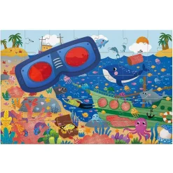 Puzzle 35 pièces : Puzzle secret : Océan - Plan Toys
