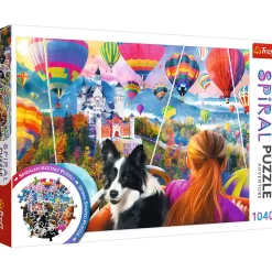 Puzzle 1040 pièces : Puzzle Spirale - Festival des Ballons - Trefl