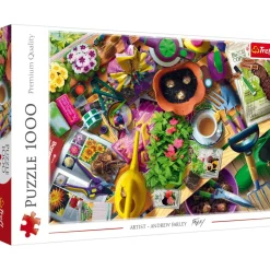 Puzzle 1000 pièces : Ranger le jardin - Trefl