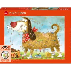 Puzzle 1000 pièces : regarde attentivement le chien - Heye