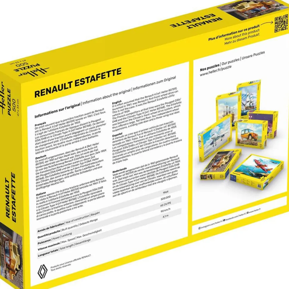 Puzzle 500 pièces : Renault Estafette - Heller