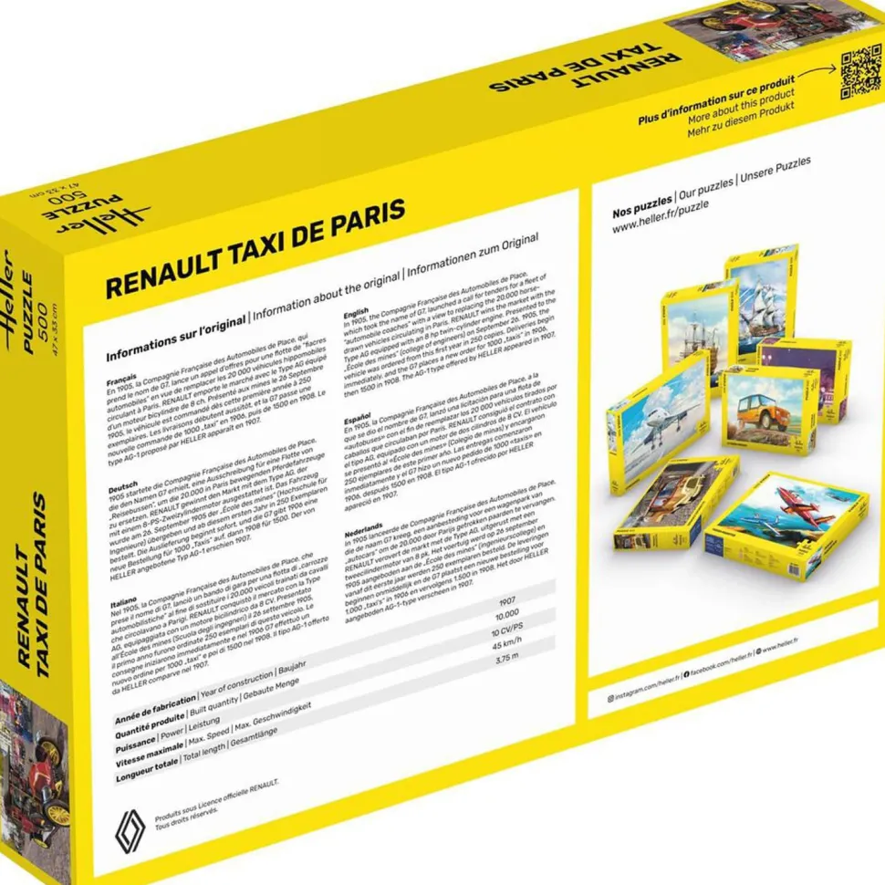 Puzzle 500 pièces : Renault Taxi De Paris - Heller