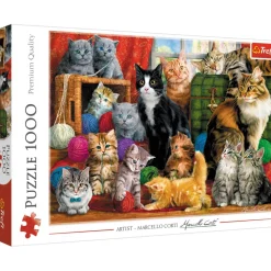 Puzzle 1000 pièces : Rencontre féline - Trefl
