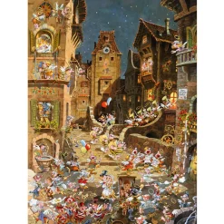 Puzzle 1000 pièces : Romantic Town : By Night, Michael Ryba - Heye