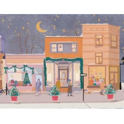 Puzzle 500 pièces : Rues de Noël - Villager Puzzles