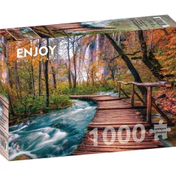 Puzzle 1000 Pièces : Ruisseau forestier à Plitvice - Croatie - EnjoyPuzzle