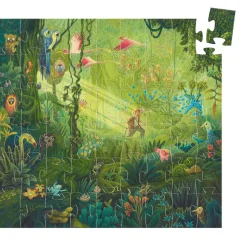 Puzzle 54 pièces : Silhouette : Dans la jungle - Djeco