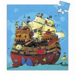 Puzzle 54 pièces - Silhouette : Bateau de Barberousse - Djeco