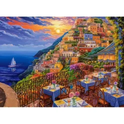 Puzzle 1500 pièces : Soirée Romantique Positano - Castorland